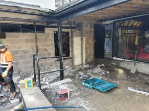 Patio Renovation Building works at the black boy inn